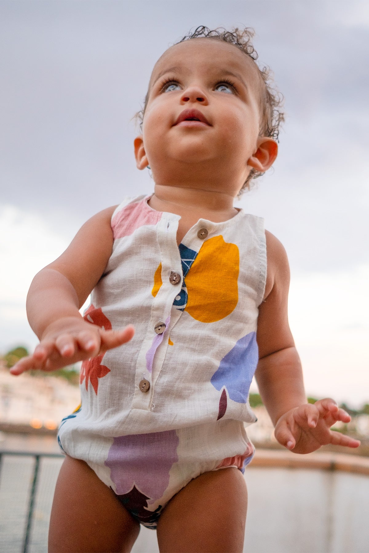 Bebé Tank Onesie Lino Fruit Salad - Polonio