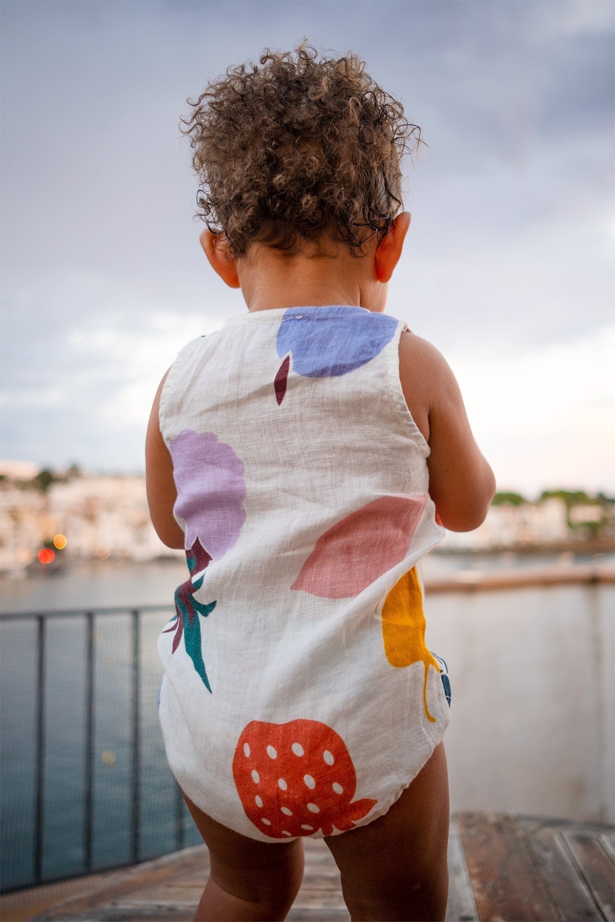 Bebé Tank Onesie Lino Fruit Salad - Polonio