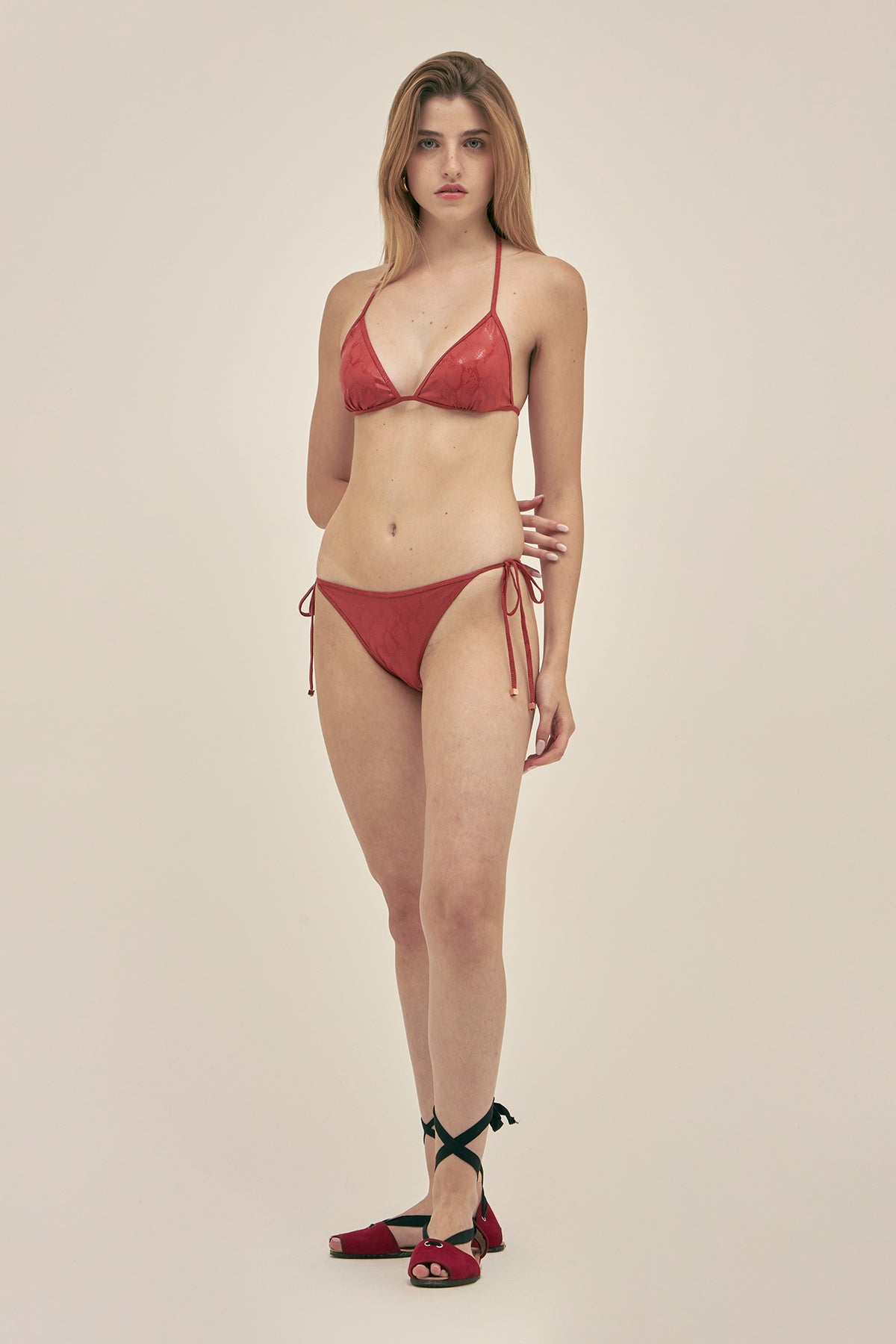 Braguita Bikini Vale Reversible Snake Clay - Polonio