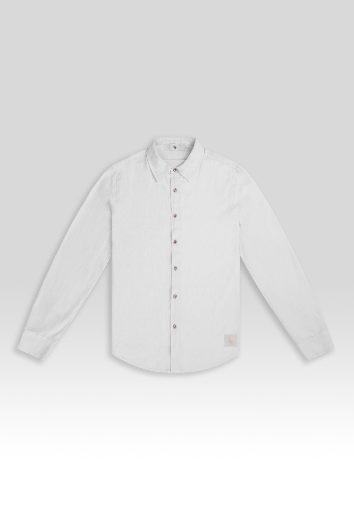 Camisa Manga Larga De Lino Blanco - Polonio