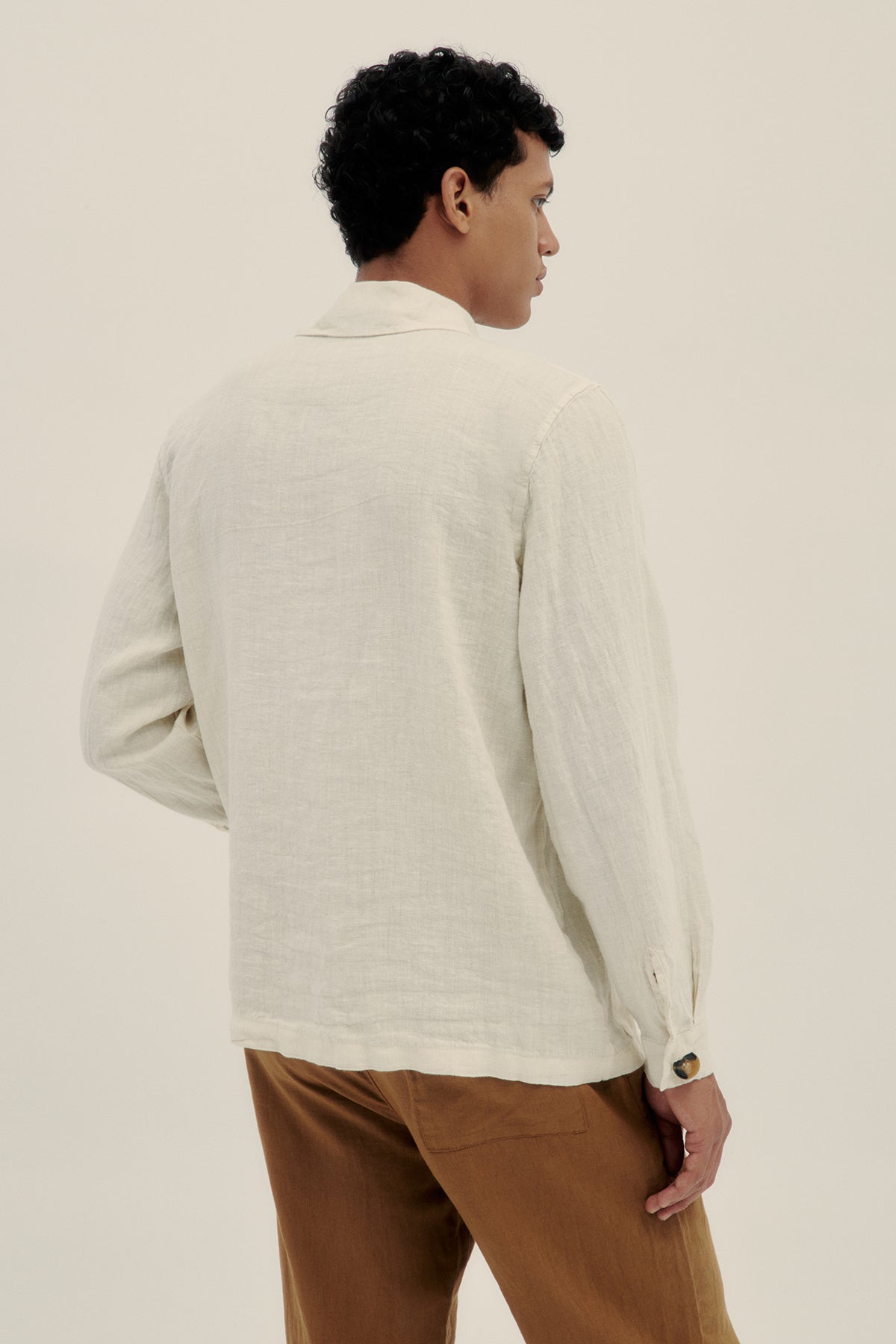 Chaqueta Lino Premium Crema - Polonio