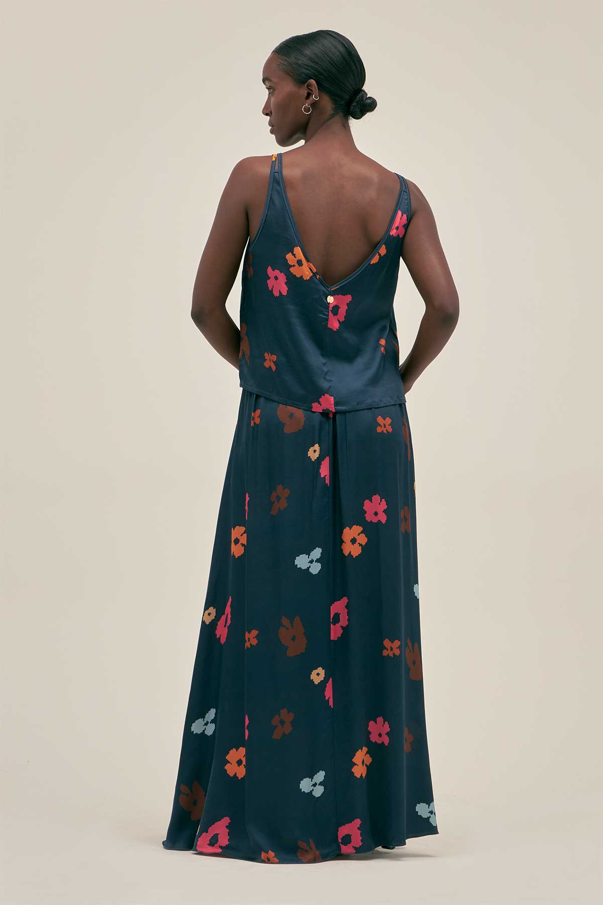 Falda Maxi Poppy Night - Polonio