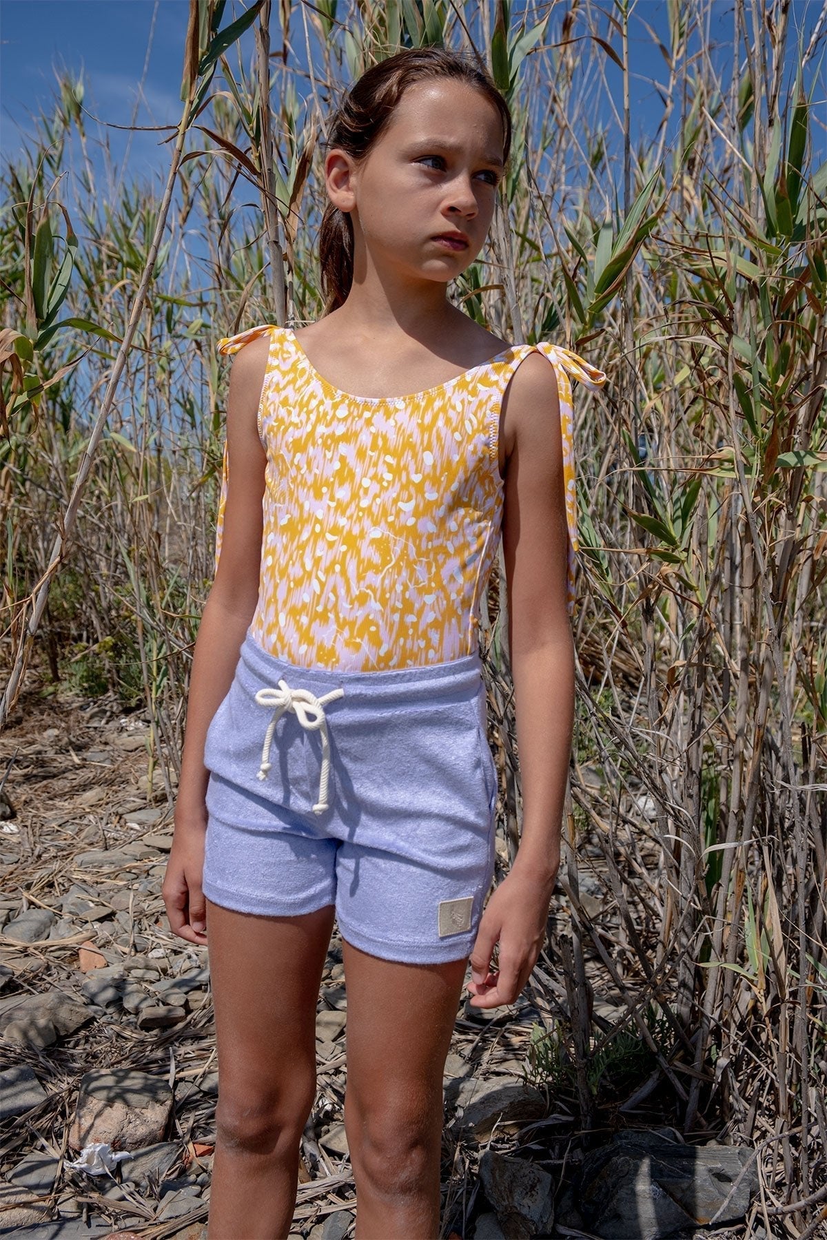 Lavender Towel Kids Short - Polonio