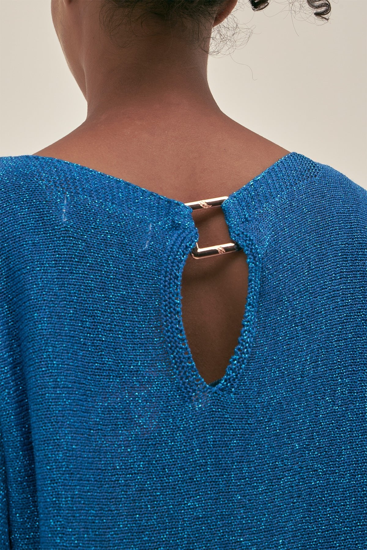 Jersey Lu Ring de Lurex Azul - Polonio