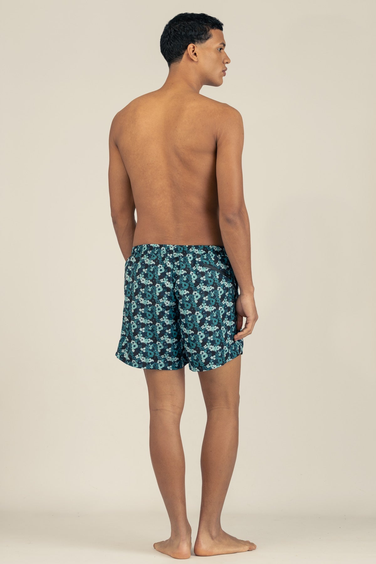 Short de Baño Runner Pixel Floral - Polonio