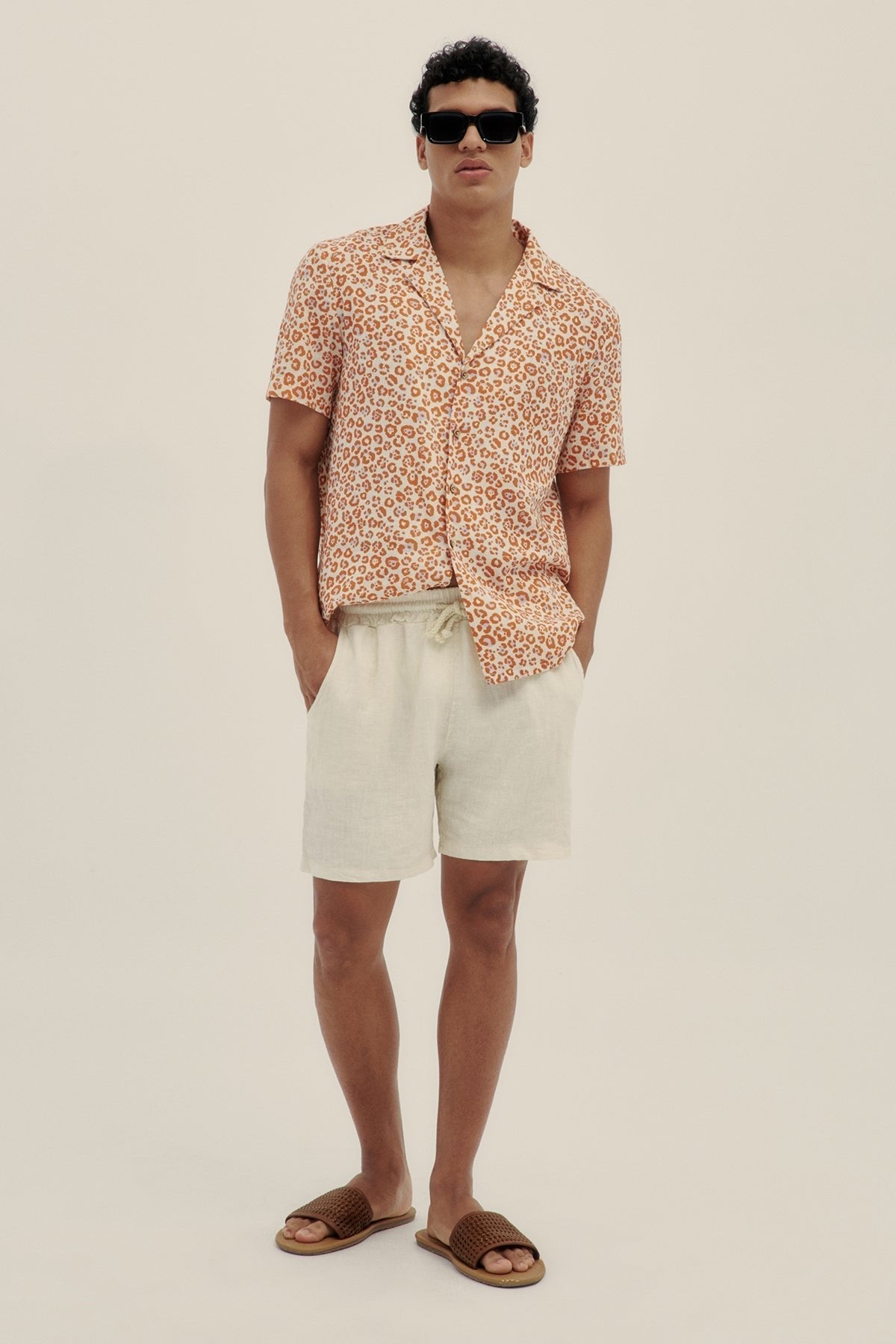 Short 100% Lino Premium Blanco - Polonio