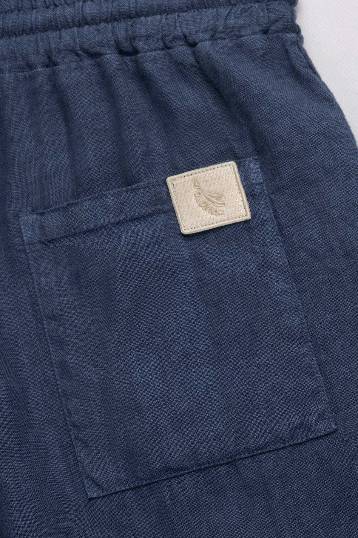 Short 100% Lino Premium Indigo - Polonio