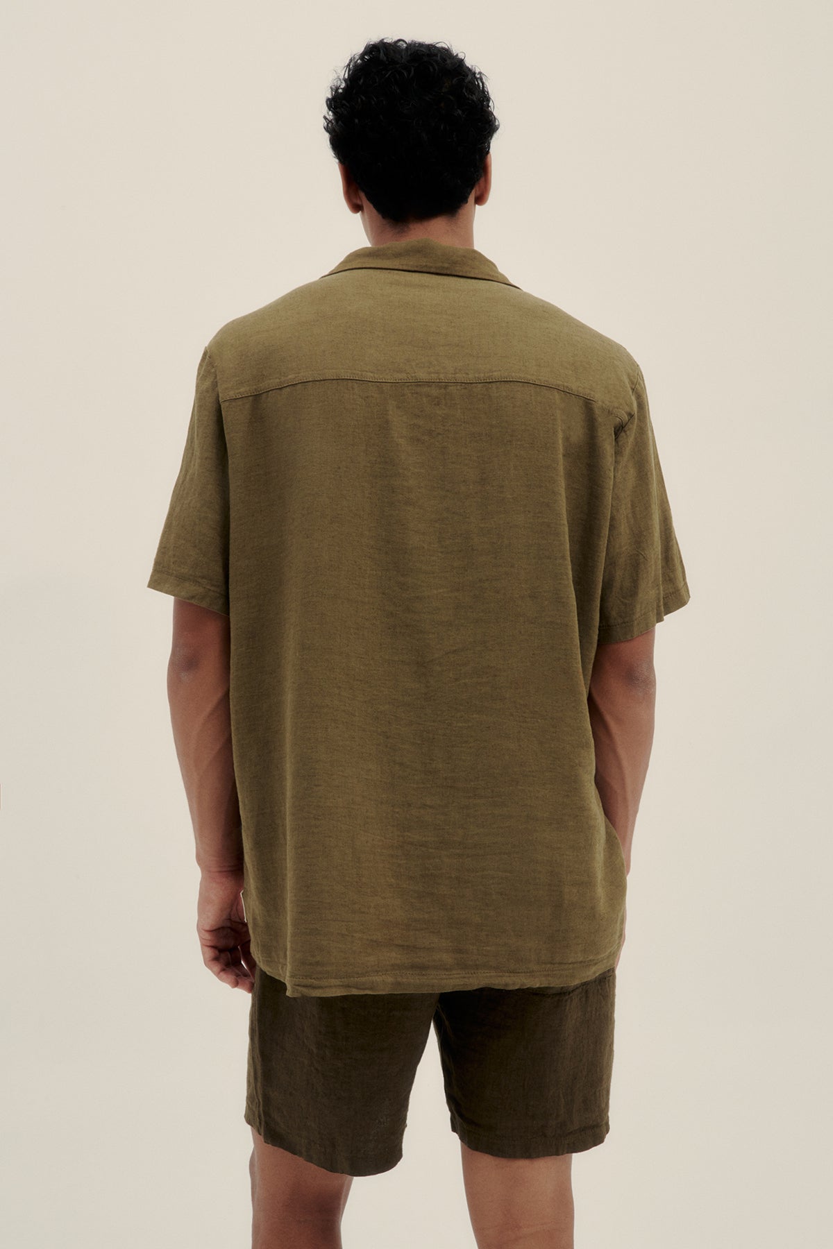 Short 100% Lino Premium Verde - Polonio