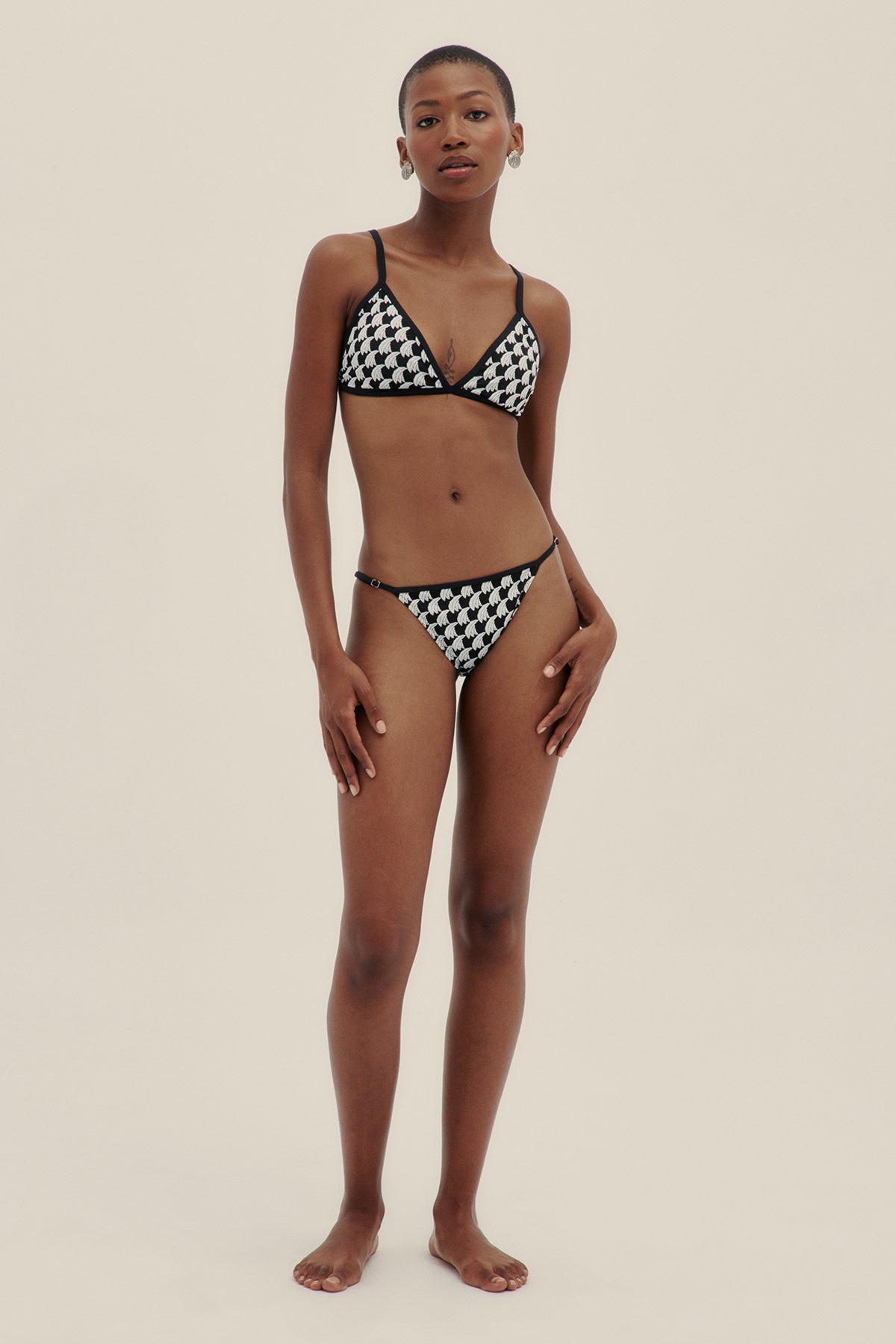 Top Bikini Vale Jacquard Banana - Polonio
