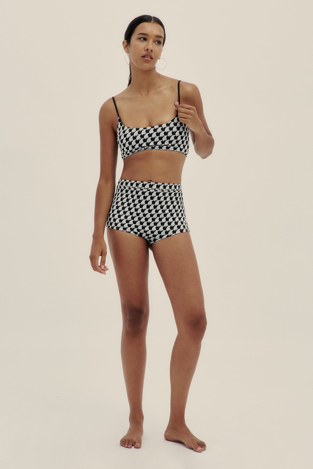 Braguita Bikini Boyshort Jacquard - Polonio