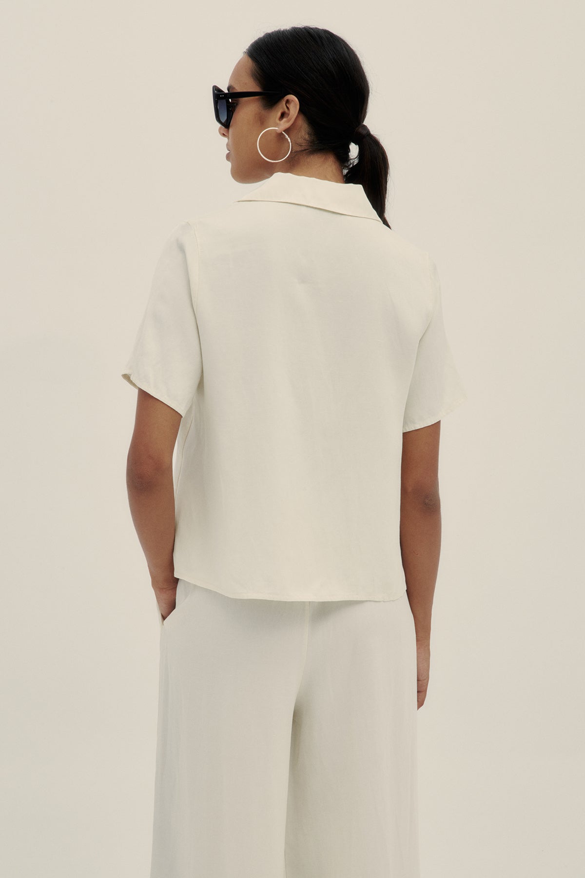 Camisa Manga Corta Crema - Polonio