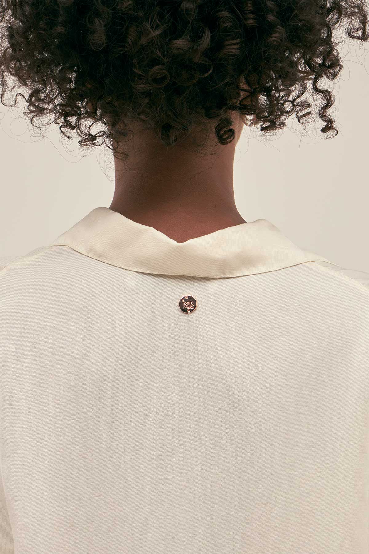 Camisola Larga Marti Crema - Polonio