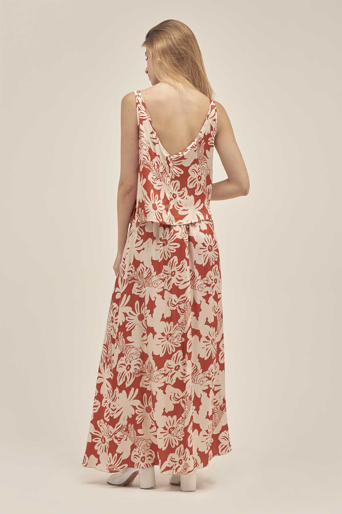 Falda Maxi Jungle Clay - Polonio