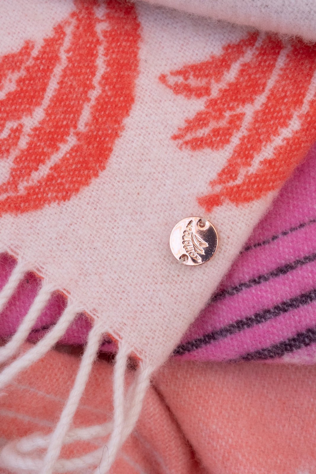 Manta Cashmere Banana Rainbow - Polonio