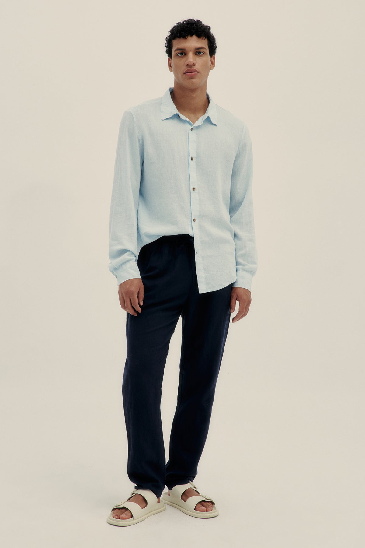 Pantalón Lino - Algodón Marino - Polonio