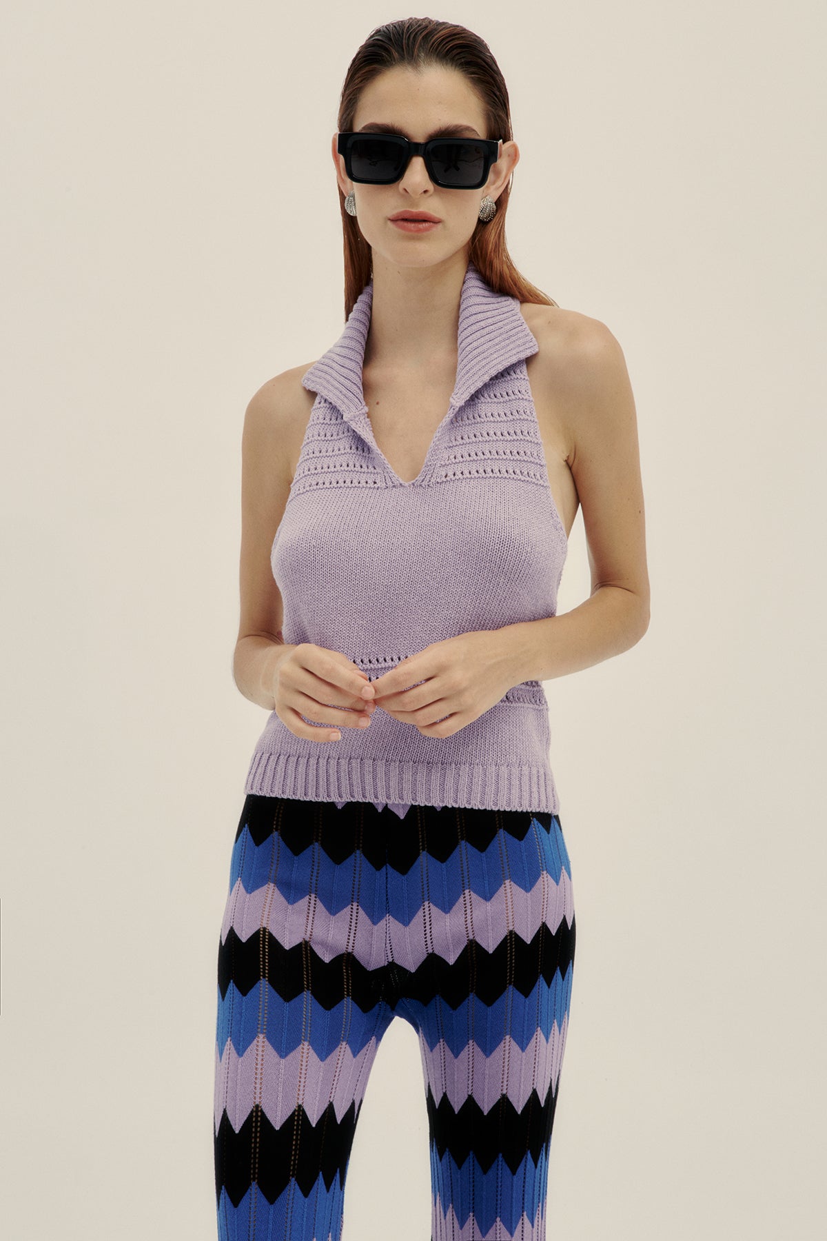 Top Halter Lila - Polonio
