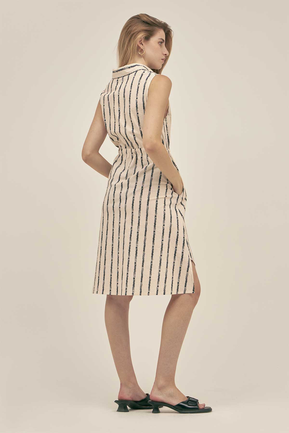 Vestido Angie Floral Stripe - Polonio