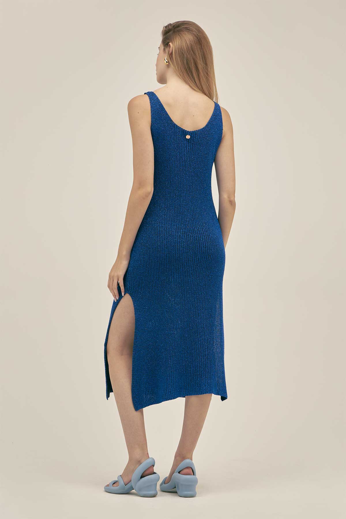 Vestido Eli Lurex Azul - Polonio